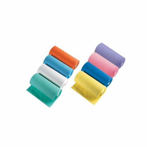 Babero papel/plastico 1 rollo de 80 unidades Azul