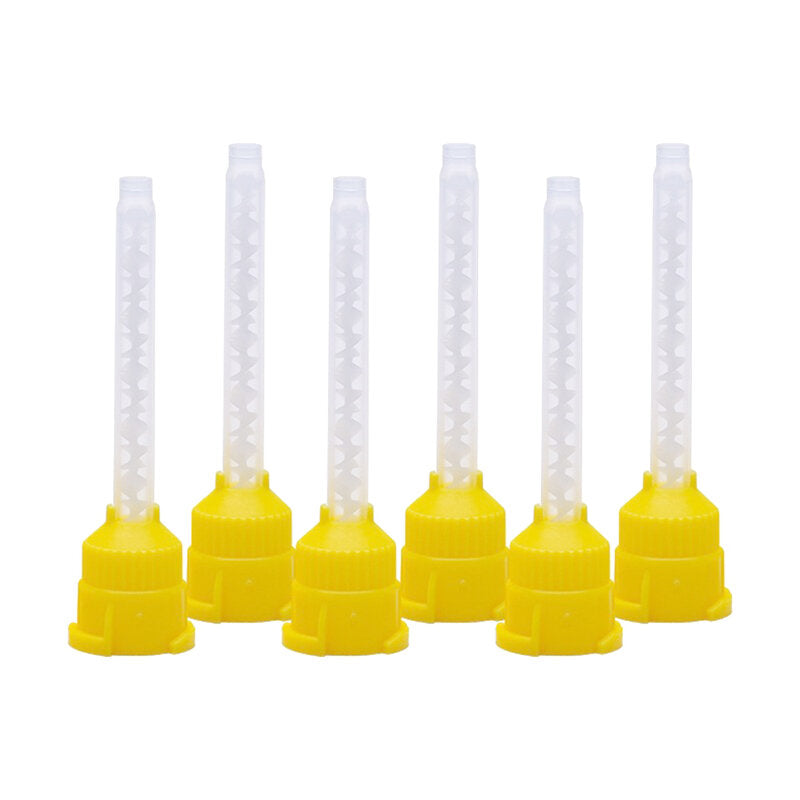 Puntas Mezcladoras 1:1 Amarillas cortas 52 mm Bolsa 50u