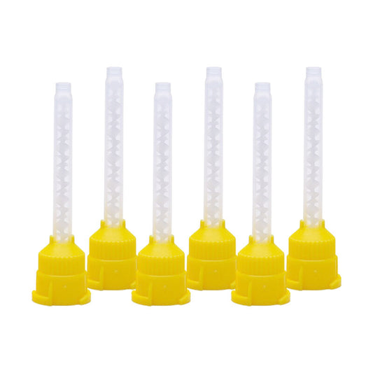 Puntas Mezcladoras 1:1 Amarillas cortas 52 mm Bolsa 50u
