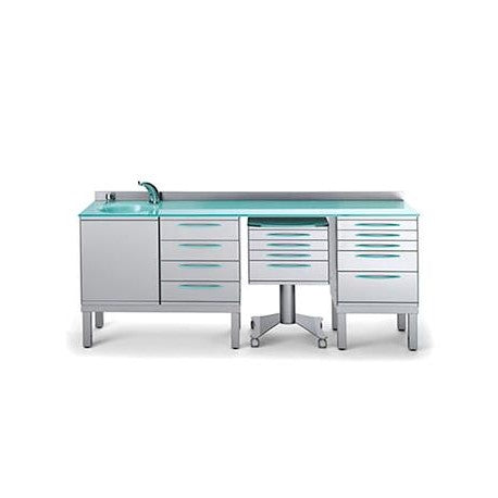 CONJUNTO 4 MODULOS MOBILIARIO CLINICO SERIE "PRESTIGE